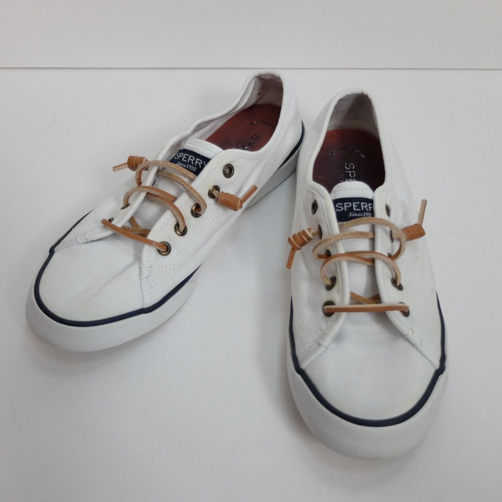 Sperry Topsider White Pier View Sneakers Size 8